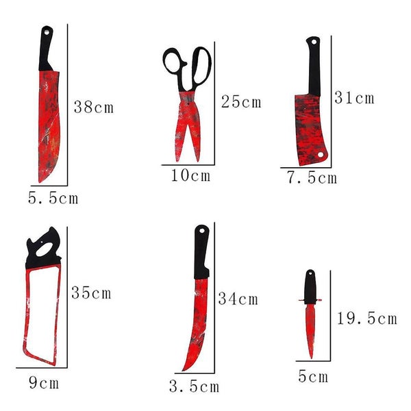 Halloween Blood-colored Banners, Halloween Blood Knife Pendants And Flag-pull De Carousel 2