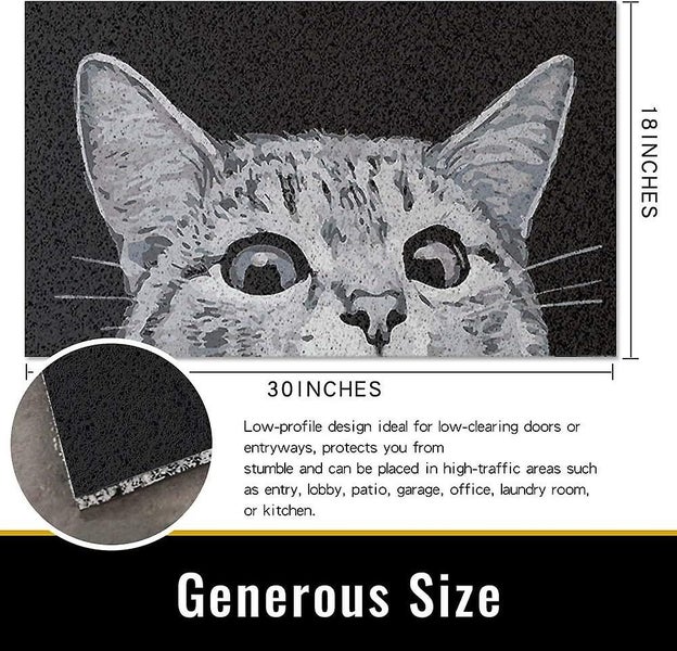 Cat Front Door Mat Indoor Outdoor Welcome Mat Mud Absorbent Doormat, Entrance Ma Carousel 2
