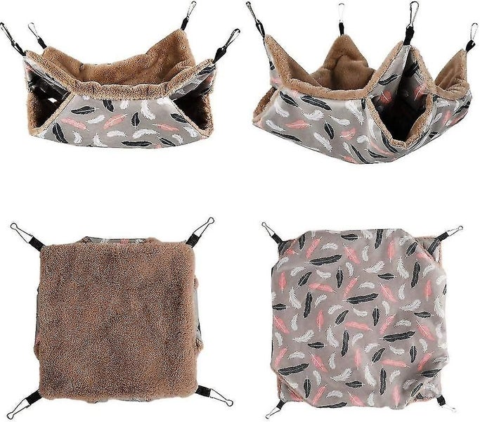 Ferret Chinchilla Hammock, 34x34cm Small Pet Hammock Rabbit Hammock Soft Double Carousel 5