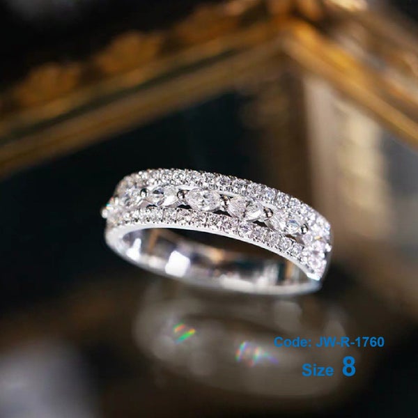 Anniversary Diamond 925 Silver Eternity Ring Jewellery *Local Clearance* Carousel 1