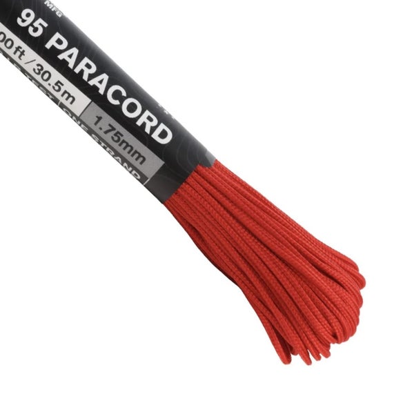 Atwood Paracord 95 - 1.75mm - Red - 100ft Carousel 2
