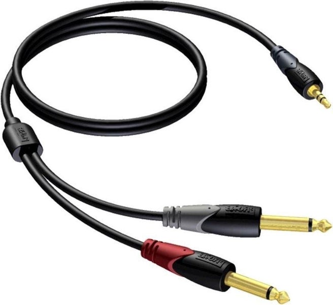 3.5 mm Jack male stereo - 2 x 6.3 mm Jack male mono Carousel 1