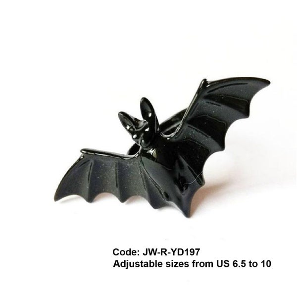 Brand New Vintage Women's Silver Ring Gothic Niche Bat Ring *Clearance* Carousel 2