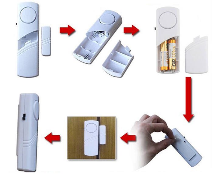 4 X Magnetic Door/Window Alarm Wireless 90db sound Carousel 4