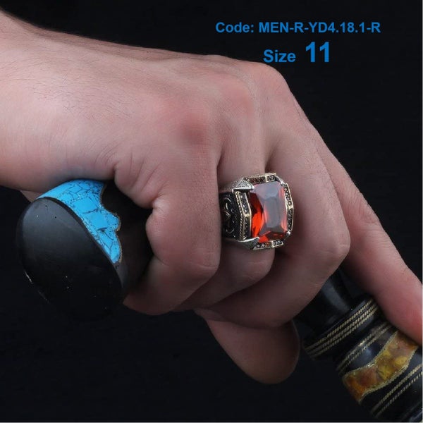 Men's Ring Ruby Ring Gemstone Ring 925 Silver Jewellery *Local STOCK NOW* Carousel 2