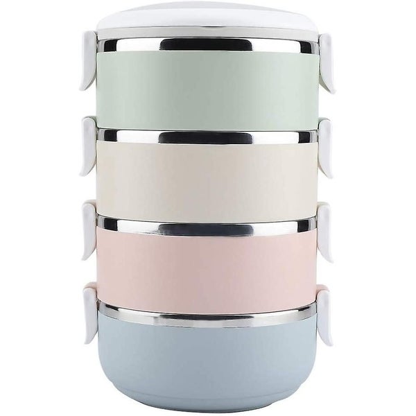 Thermal Lunch Box - Portable Stainless Steel Bento Box Food Container(four Layer Carousel 1
