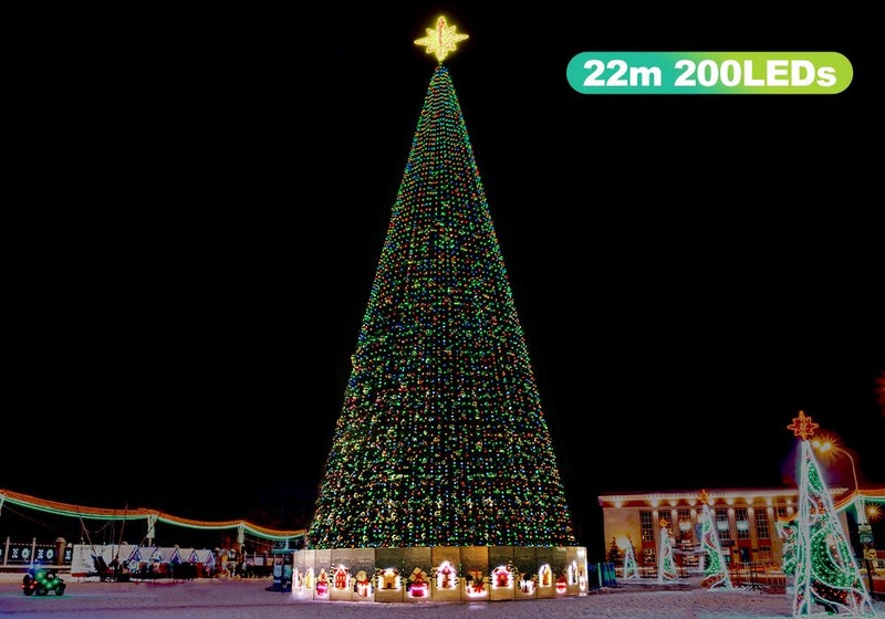 Christmas LED Light Solar Fairy String Light Falling Tree Decoration Carousel 1