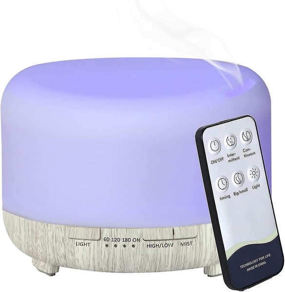 Essential Oil Diffuser 450ml - Aromatherapy Humidifier with Auto Shut Off & 7 Co Carousel 1