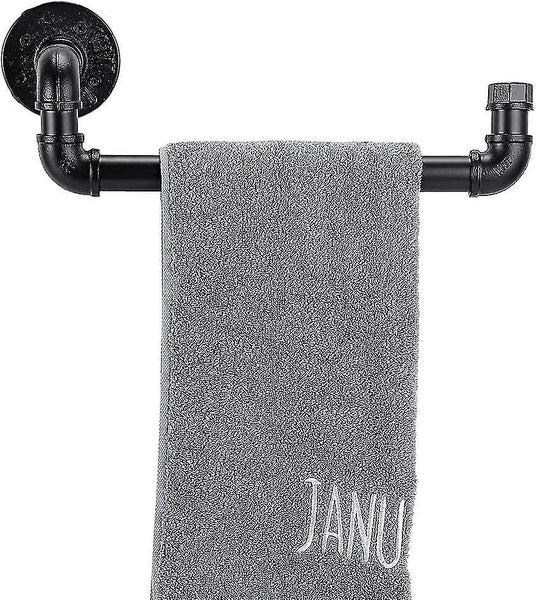 Industrial Wall Mounted Towel Rack - Pipe Shaped Towel Rack for Kitchen, Bathroo Carousel 1