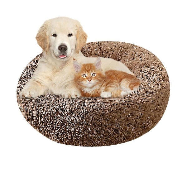 Orthopedic Dog Bed Comfortable Doughnut Blanket Round Dog Bed Super Soft Washabl Carousel 1