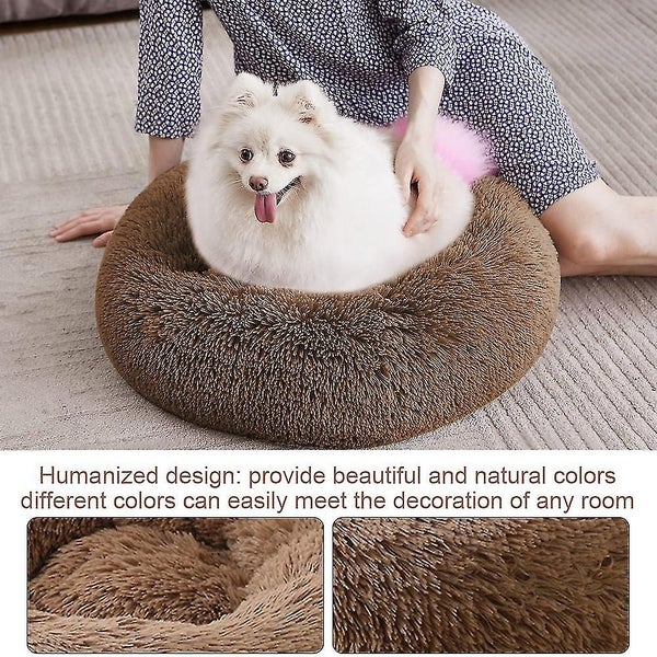 Orthopedic Dog Bed Comfortable Doughnut Blanket Round Dog Bed Super Soft Washabl Carousel 5