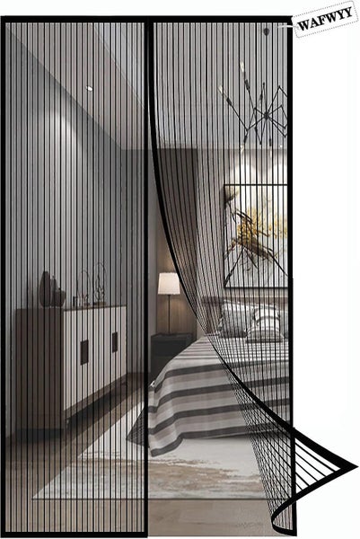 Magnet Fly Screen Door Insect Protection, No Drilling Magnetic Adhesive Curtain Carousel 1
