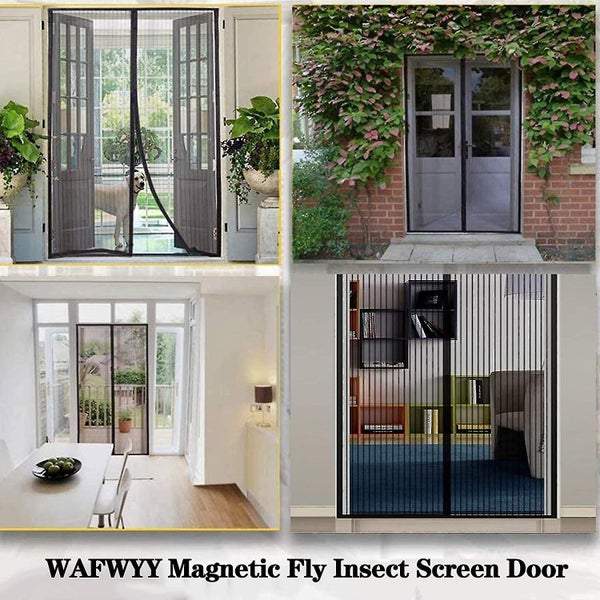 Magnet Fly Screen Door Insect Protection, No Drilling Magnetic Adhesive Curtain Carousel 5