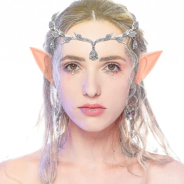 Elf Tiara And Ears Set Crystal Princess Crown Tiara For Women Wedding Party Fair Carousel 2