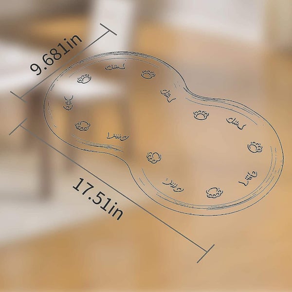 Pet Feeding Mat - Non-slip Waterproof Food & Water Mat for Cats and Dogs, Easy t Carousel 5