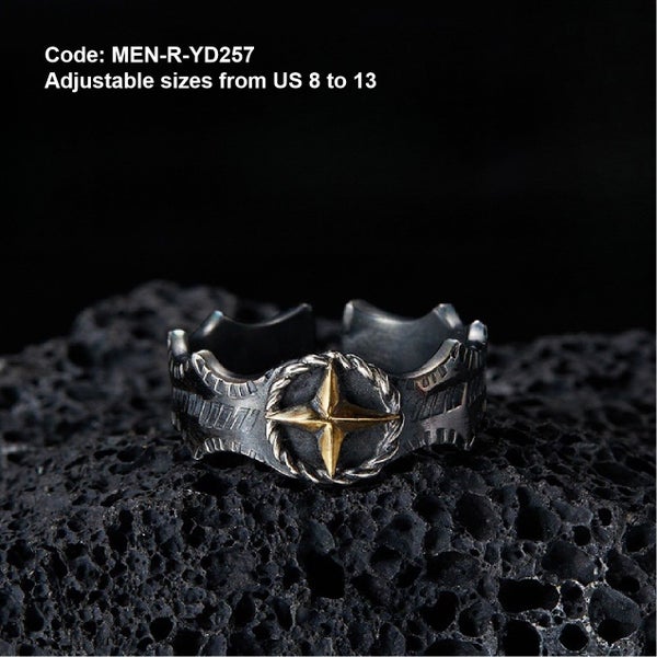 Men's Ring Ancient Roman Ring Gold Cross Ring Jewellery *Over Stocked* Carousel 1