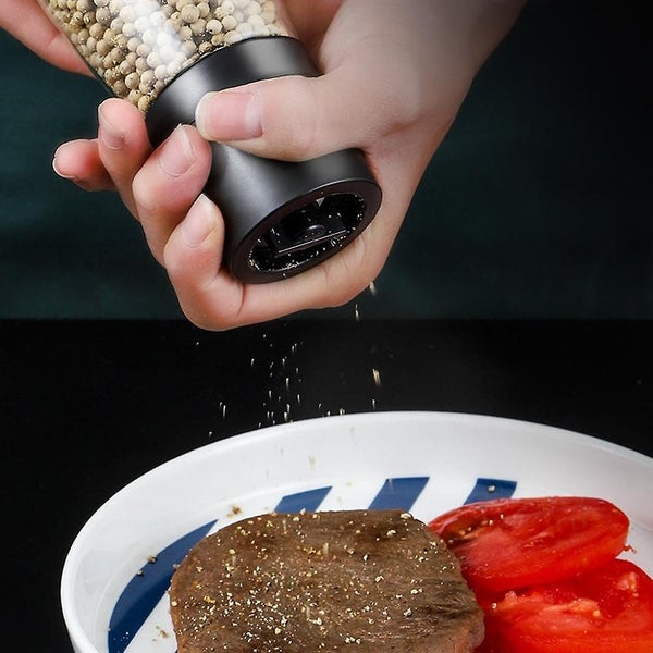 Deluxe Salt And Pepper Grinder Set Of 2, Refillable, With Adjustable Coarseness Carousel 5