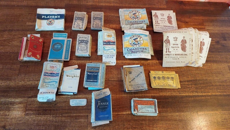 RARE VINTAGE CIGARETTE CARTONS FROM ENGLAND Carousel 1