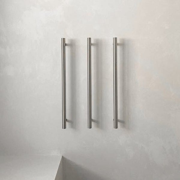 Vertical Heated Towel Rail 650mm Brushed Nickel $310 for Two Bars Combo SDoC Carousel 1