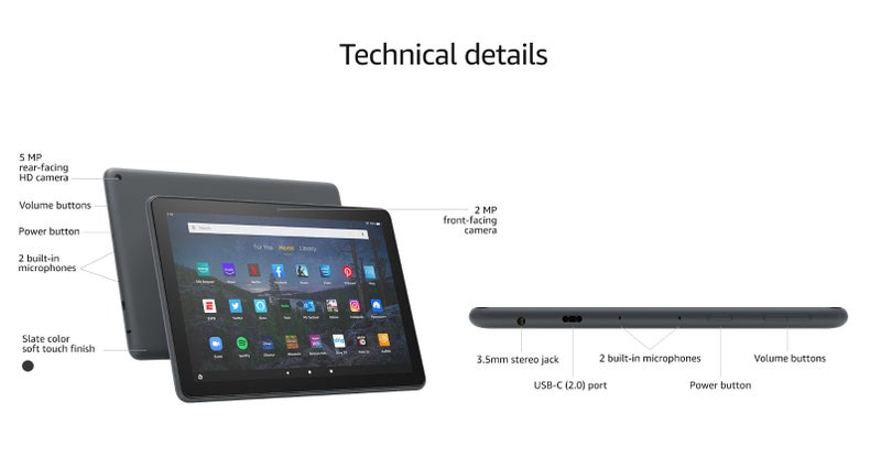 All-New Amazon Fire HD 10 Plus Tablet - 32GB, Slate Carousel 8