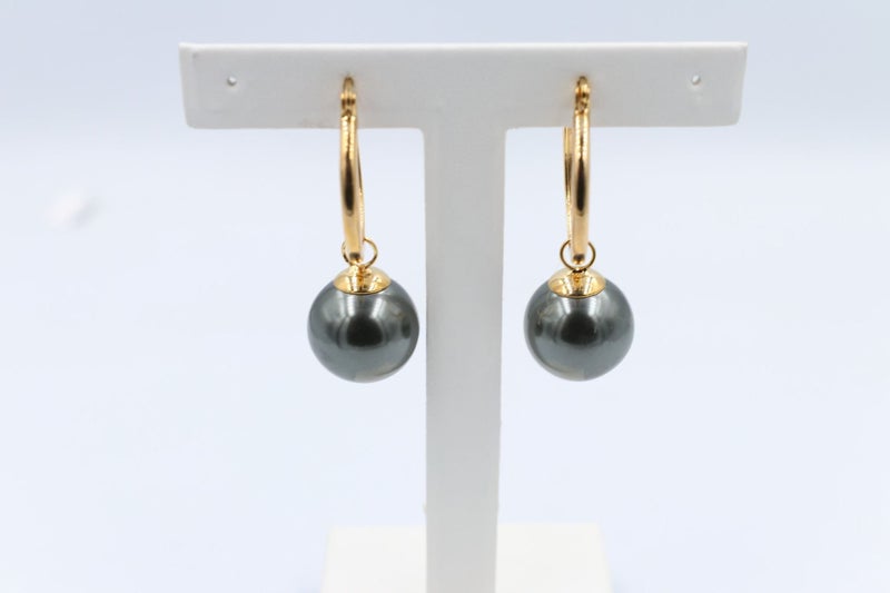 18ct Gold Plated Faux Pearl Earrings Carousel 1