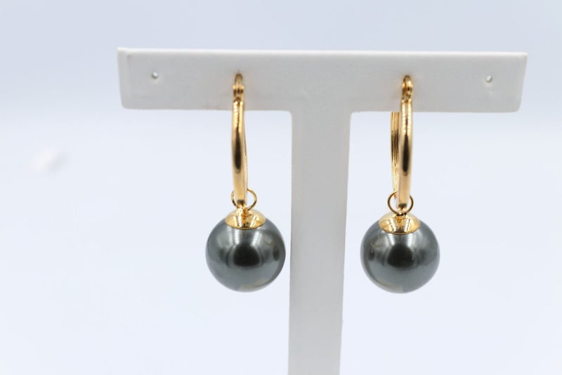 18ct Gold Plated Faux Pearl Earrings Carousel 2