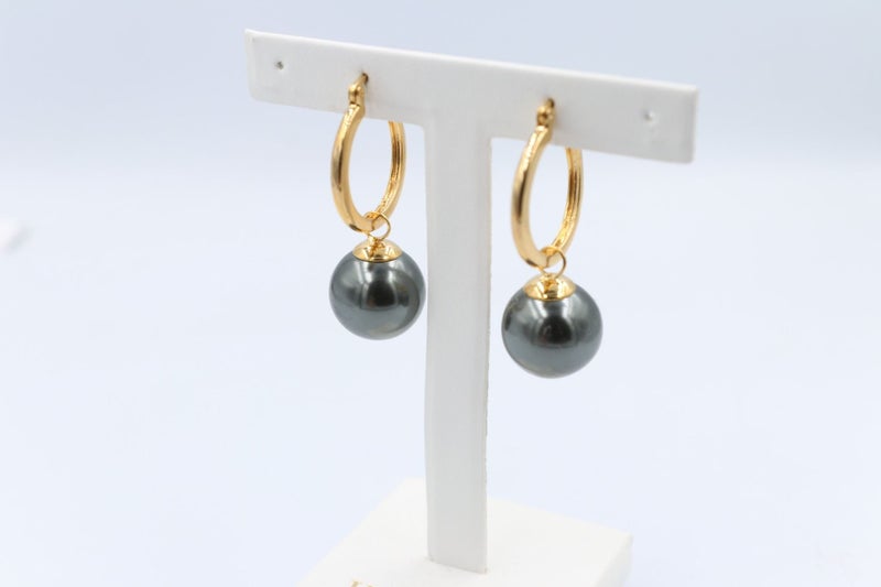 18ct Gold Plated Faux Pearl Earrings Carousel 5