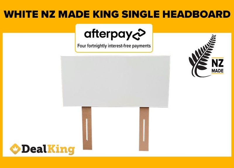 • WHITE FULLY ASSEMBLED NZ MADE KING SINGLE HEADBOARD $95 • Carousel 1