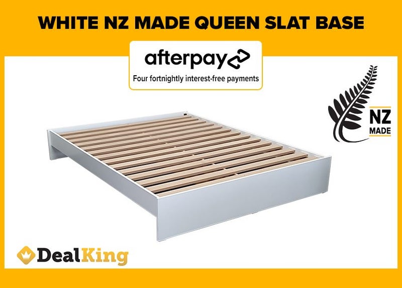 • WHITE NZ MADE QUEEN SLAT BASE $290 • Carousel 1
