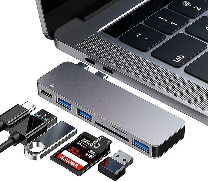 Usb C Hub Adapter Compatible With Macbook Pro/air 2020 2019 2018, 6 In 1 Carousel 1