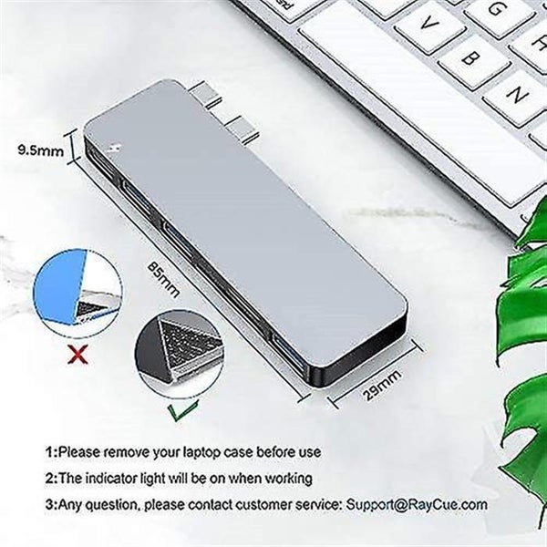 Usb C Hub Adapter Compatible With Macbook Pro/air 2020 2019 2018, 6 In 1 Carousel 2