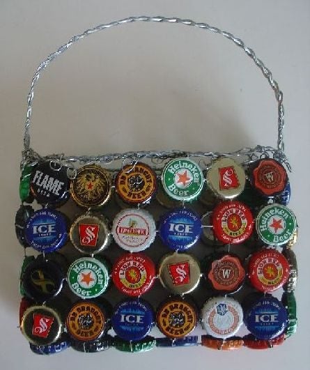 Kiwiana Craft Beer Bottle Top Handbag Carousel 1