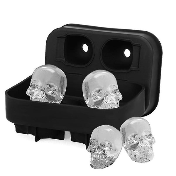 Skull Shaped Whisky Cocktail Ice Cubes Tray - Silicone Mold for Candy and Ice Cr Carousel 1
