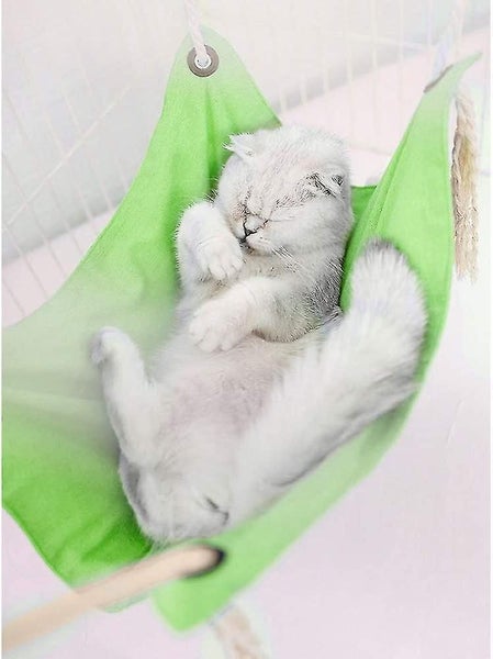 Breathable Cat Hammock - Double Cotton Linen Hanging Bed for Cats, Kittens, Rabb Carousel 5