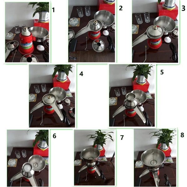 Milk Cream Separator Electric Centrifugal Butter separator Stainless Steel 304 Carousel 8