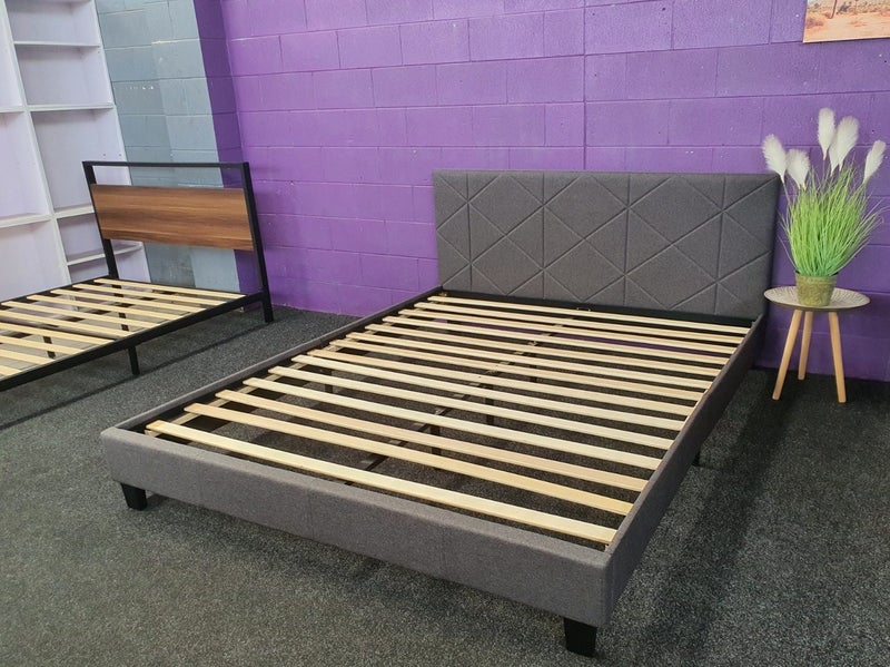 New Gary Bed 2024 Fabric Gunmetal - Double size Carousel 2