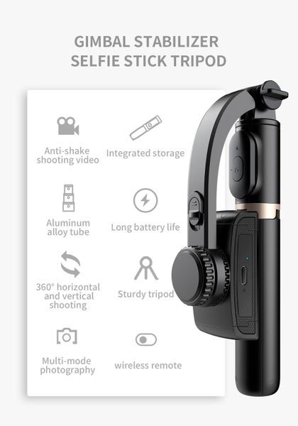 Foldable Wireless Selfie Stick Tripod Handheld Gimbal Stabilizer64142065131009112