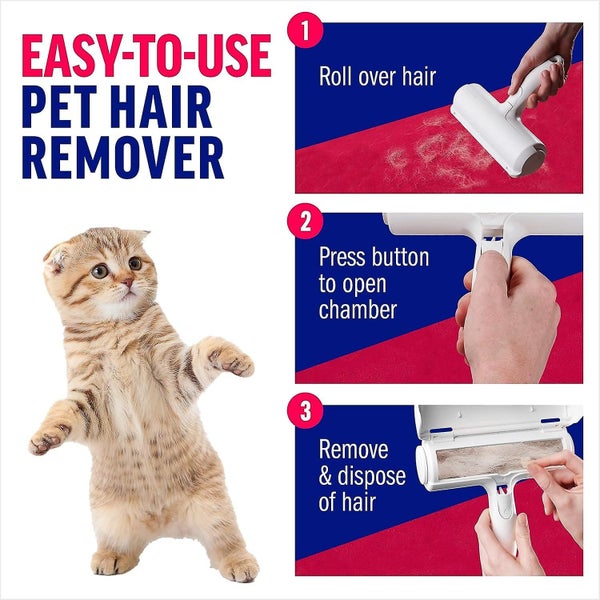 Pet Hair Remover - Reusable Portable, Multi-Surface Roller and Fur Removal Tool Carousel 2