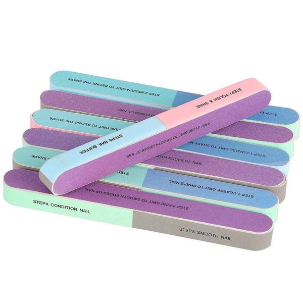 12 Packs 7 Way Nail File And Buffer Block Professional Nail Buffering Files 7 St Carousel 1