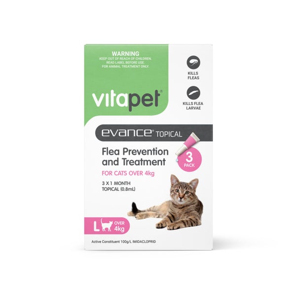 Vitapet: Evance Flea Treatment for Cats Over 4kg (3 Pack) Carousel 1