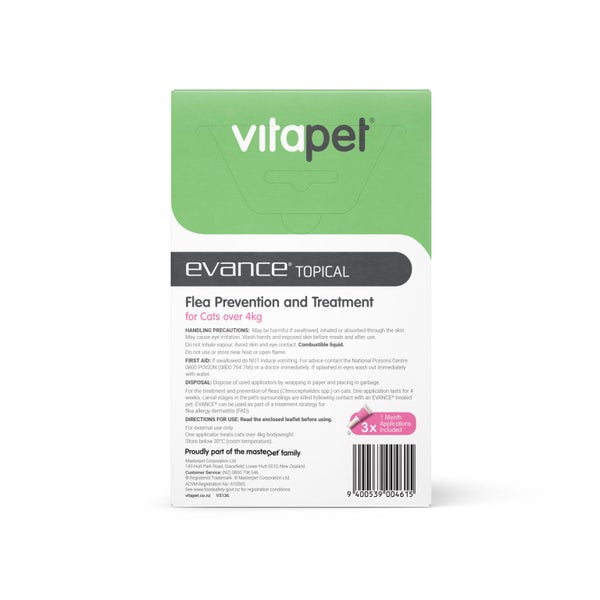 Vitapet: Evance Flea Treatment for Cats Over 4kg (3 Pack) Carousel 2