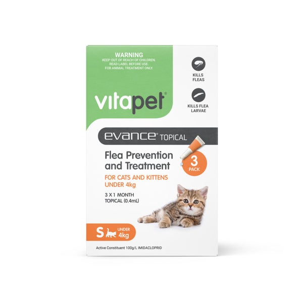 Vitapet: Evance Flea Treatment for Cats Under 4kg (3 Pack) Carousel 1