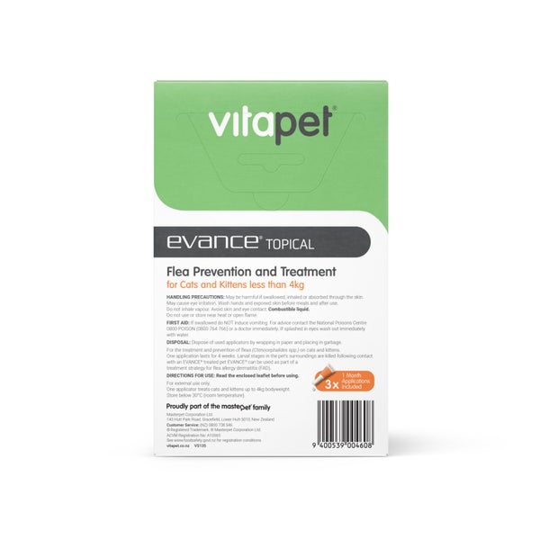 Vitapet: Evance Flea Treatment for Cats Under 4kg (3 Pack) Carousel 2