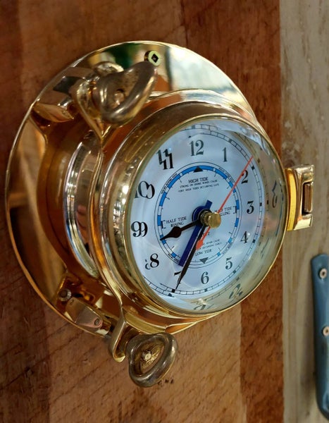 Brass Porthole Time/Tide Clock [15243] Carousel 2