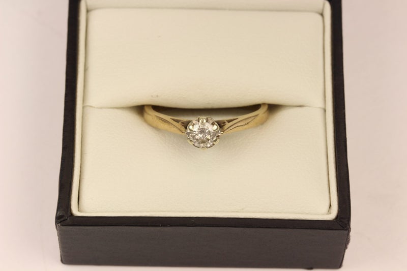 0.25CT 9ct Crown-set Diamond ring Carousel 1