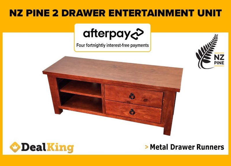 • NZ PINE 2 DRAWER ENTERTAINMENT UNIT $299 • Carousel 1