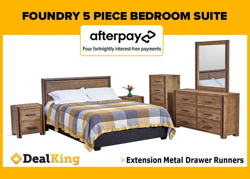 • FOUNDRY 5 PIECE BEDROOM SUITE $1799 • Carousel 1
