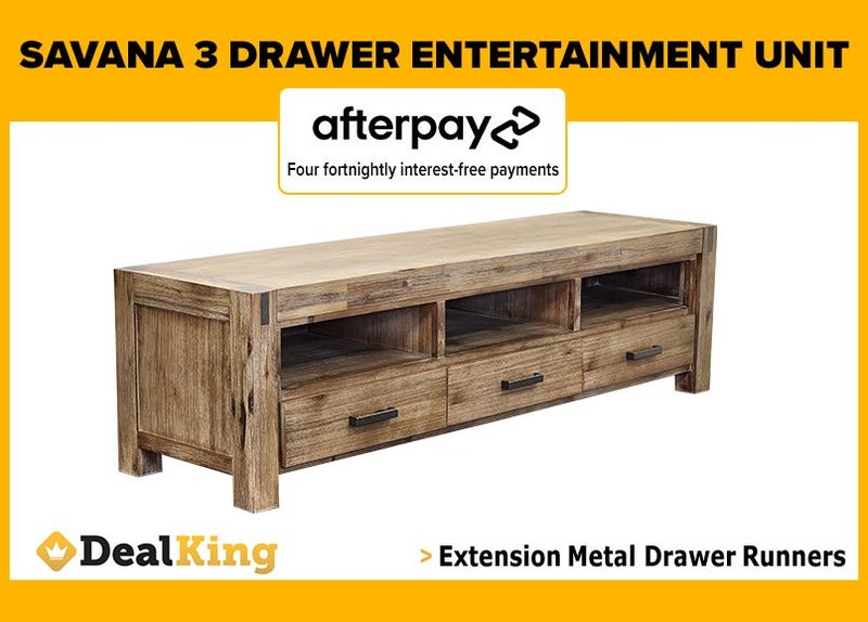• SAVANA 3 DRAWER ENTERTAINMENT UNIT $649 • Carousel 1