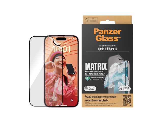 PanzerGlass Matrix Hybrid Glass Screen Protector for Apple iPhone 15 Carousel 1