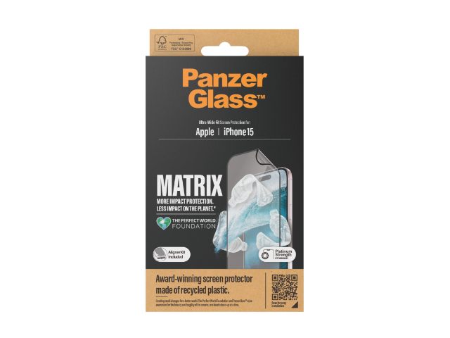 PanzerGlass Matrix Hybrid Glass Screen Protector for Apple iPhone 15 Carousel 3